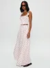 Valerio Maxi Skirt White / Red sold by Princess Polly