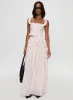 Valerio Maxi Skirt White / Red sold by Princess Polly