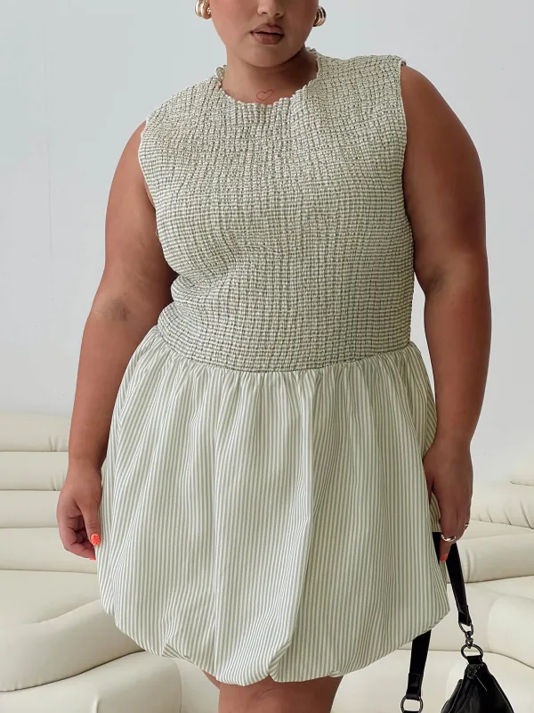 Narnie Mini Dress Sage Curve sold by Princess Polly