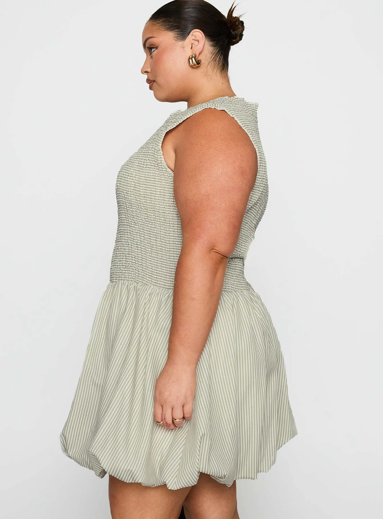 Narnie Mini Dress Sage Curve sold by Princess Polly product image thumbnail 4