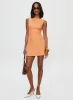 Ellesandra Boat Neck Mini Dress Orange Stripe sold by Princess Polly