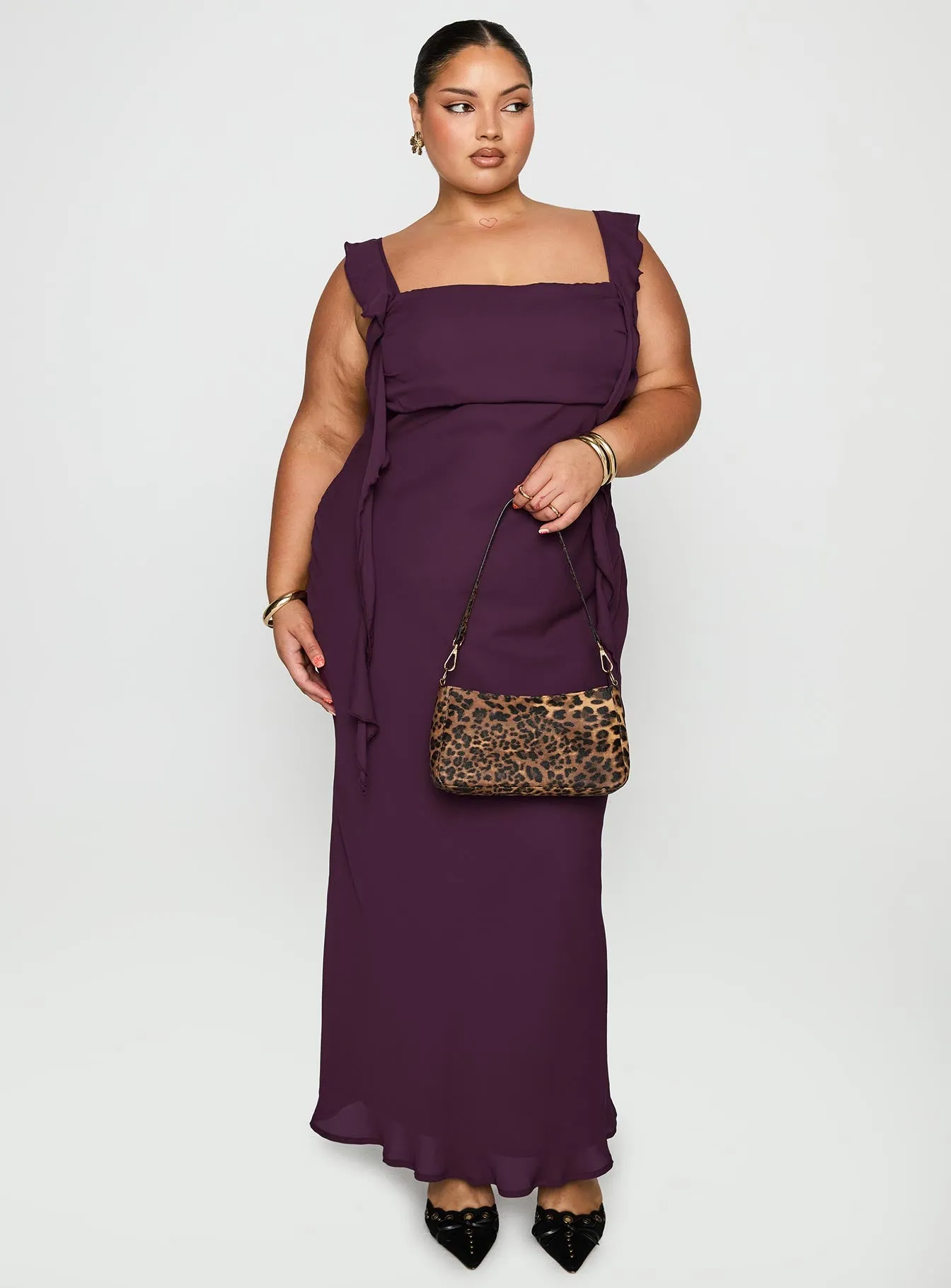 Lanai Maxi Dress Plum Curve sold by Princess Polly product image thumbnail 3