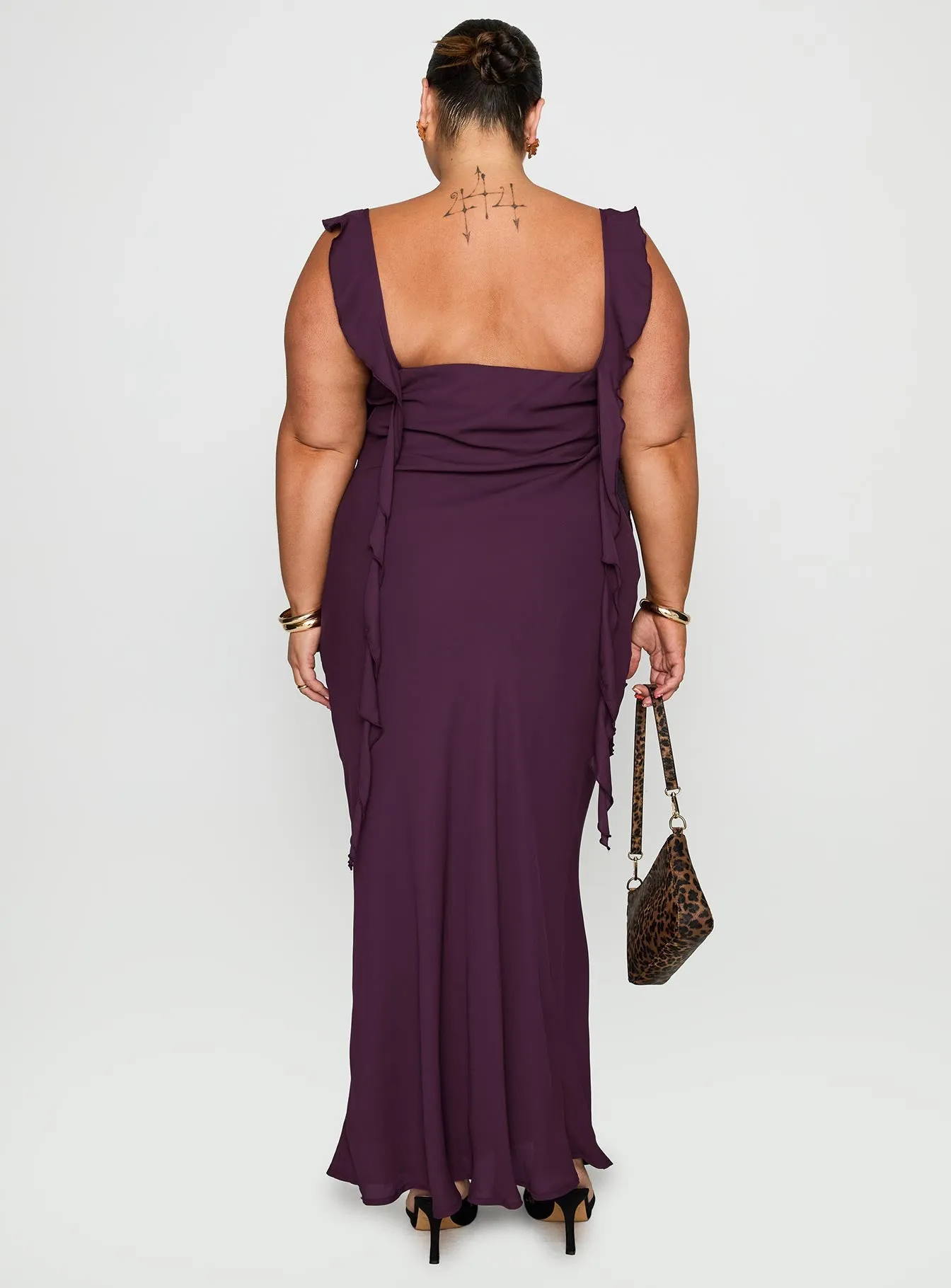 Lanai Maxi Dress Plum Curve sold by Princess Polly product image thumbnail 5
