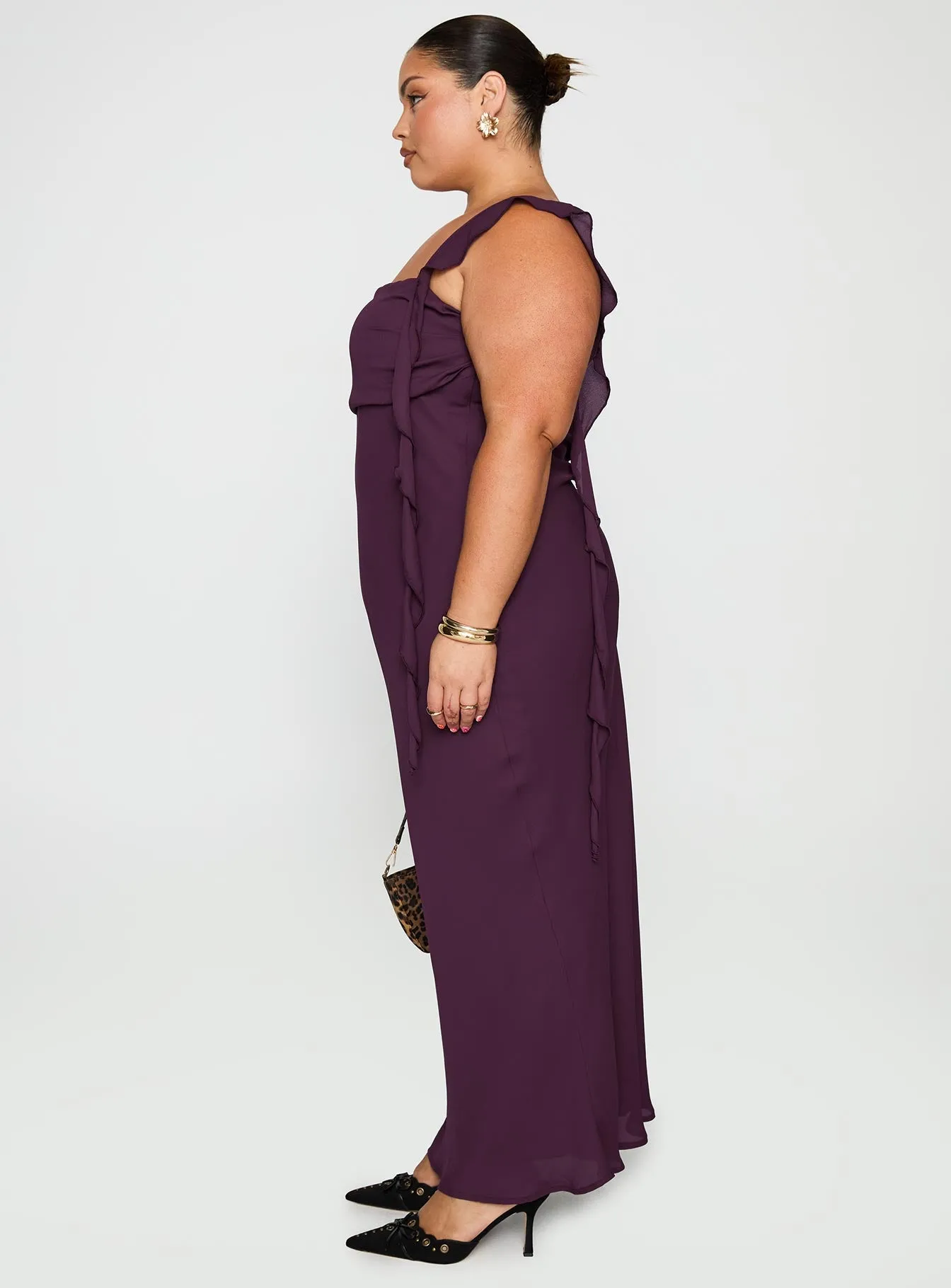 Lanai Maxi Dress Plum Curve sold by Princess Polly product image thumbnail 4