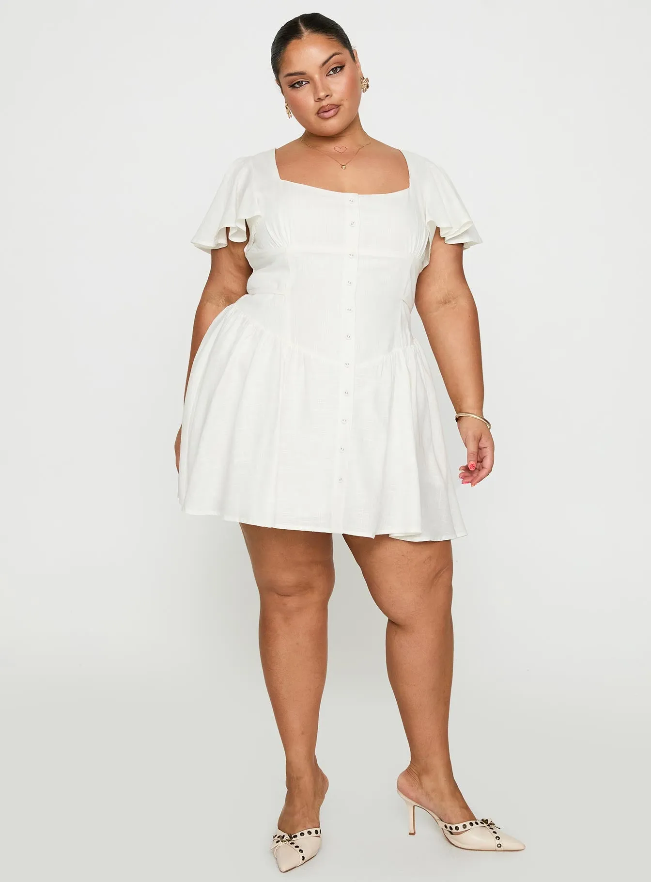 Forever More Mini Dress White Curve sold by Princess Polly product image thumbnail 3