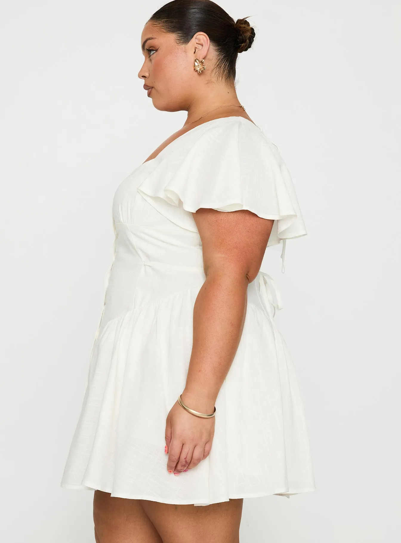 Forever More Mini Dress White Curve sold by Princess Polly product image thumbnail 4