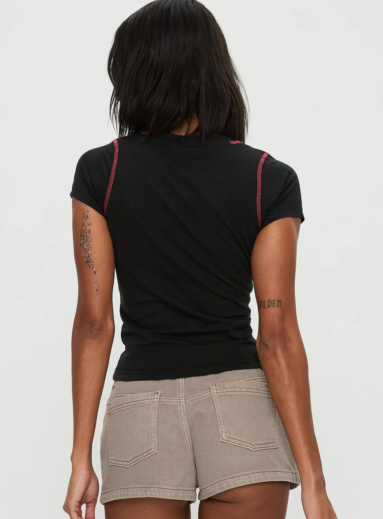 Cherrie Kisses Top Black sold by Princess Polly product image thumbnail 5