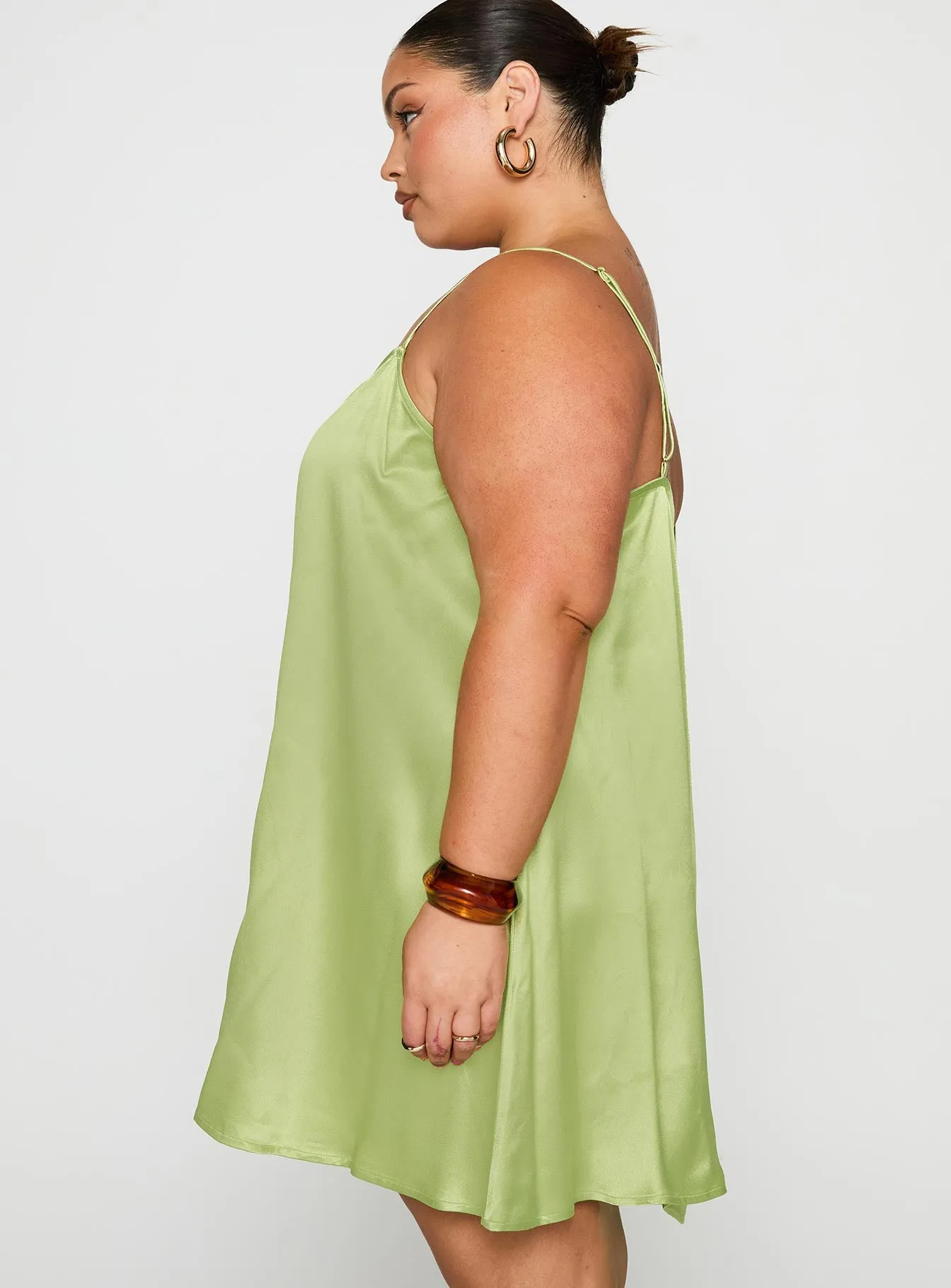 Apple Cider Mini Dress Green Curve sold by Princess Polly product image thumbnail 4