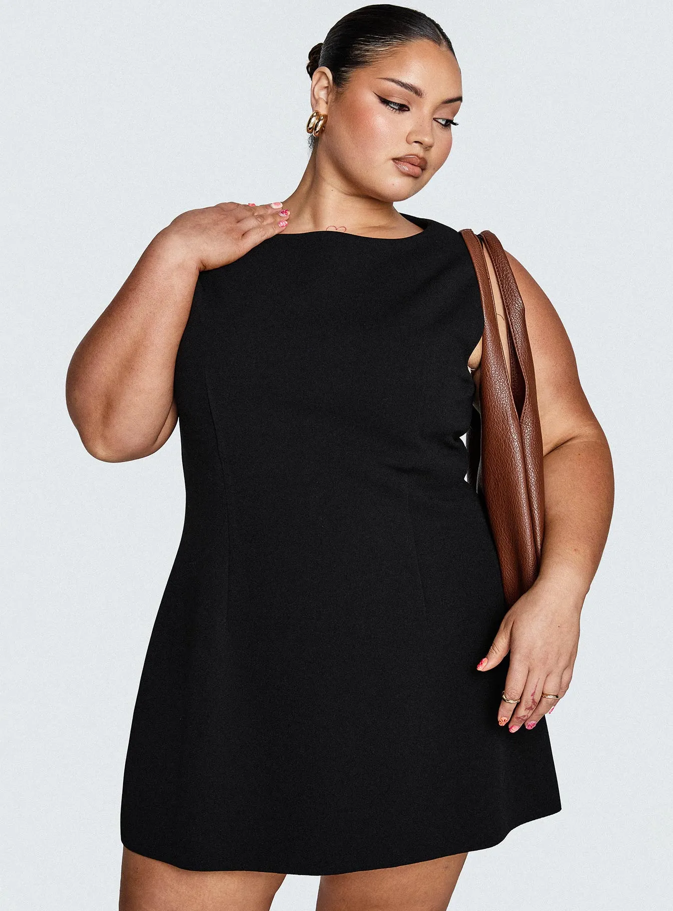 Anse Mini Dress Black Curve sold by Princess Polly