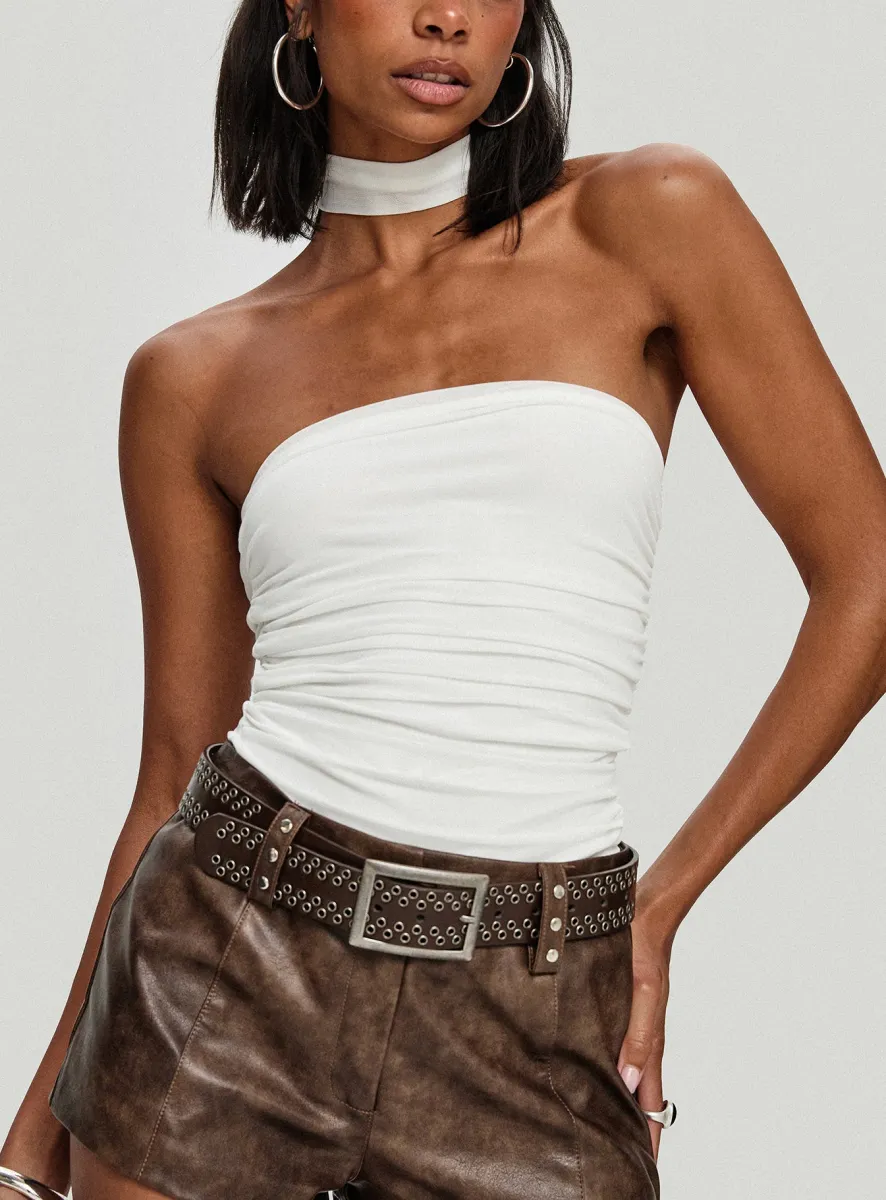 Sorelle Scarf Bodysuit White sold by Princess Polly