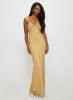 Dearlie Frill Maxi Dress Multi sold by Princess Polly