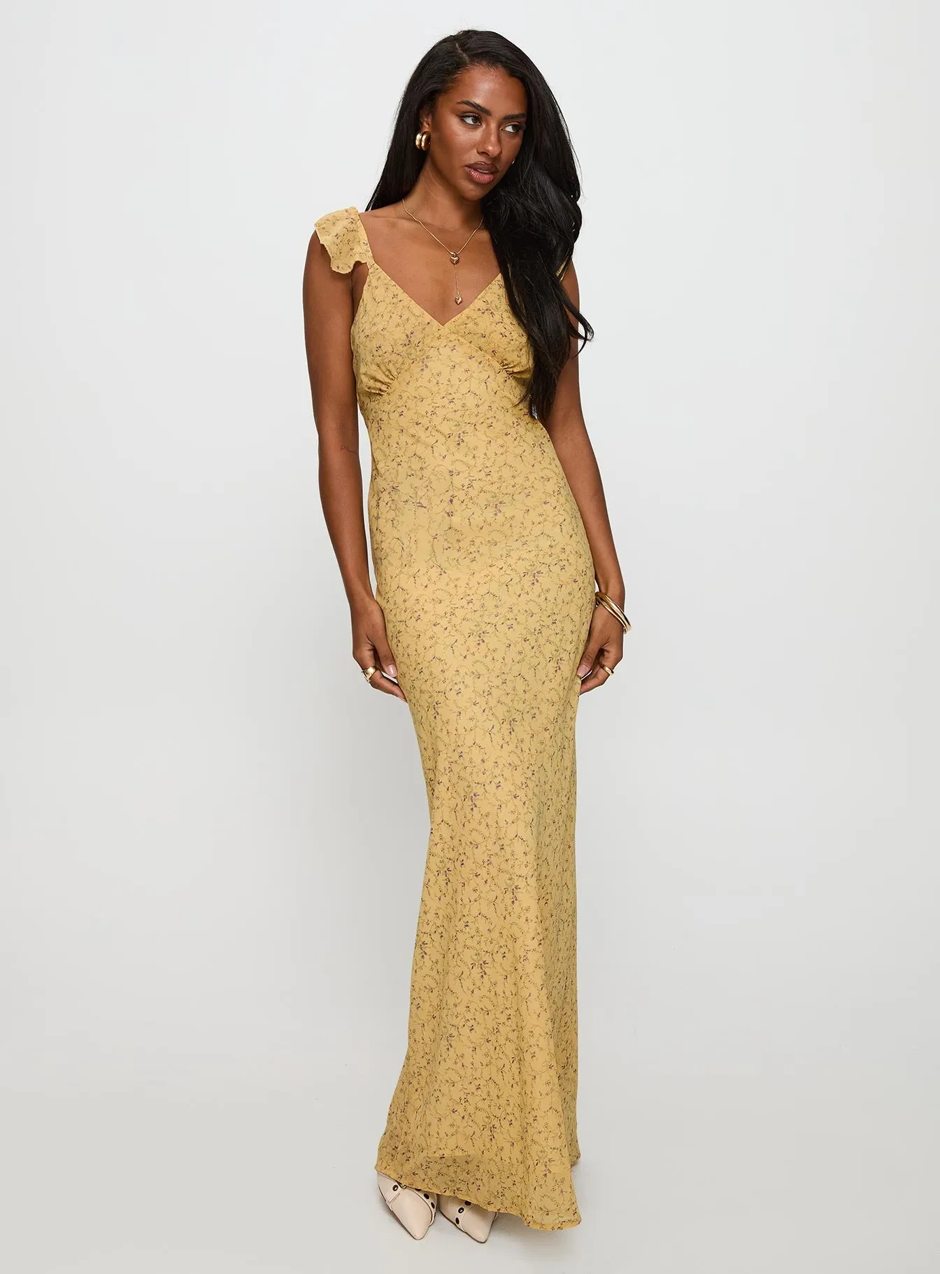 Dearlie Frill Maxi Dress Multi sold by Princess Polly product image thumbnail 3