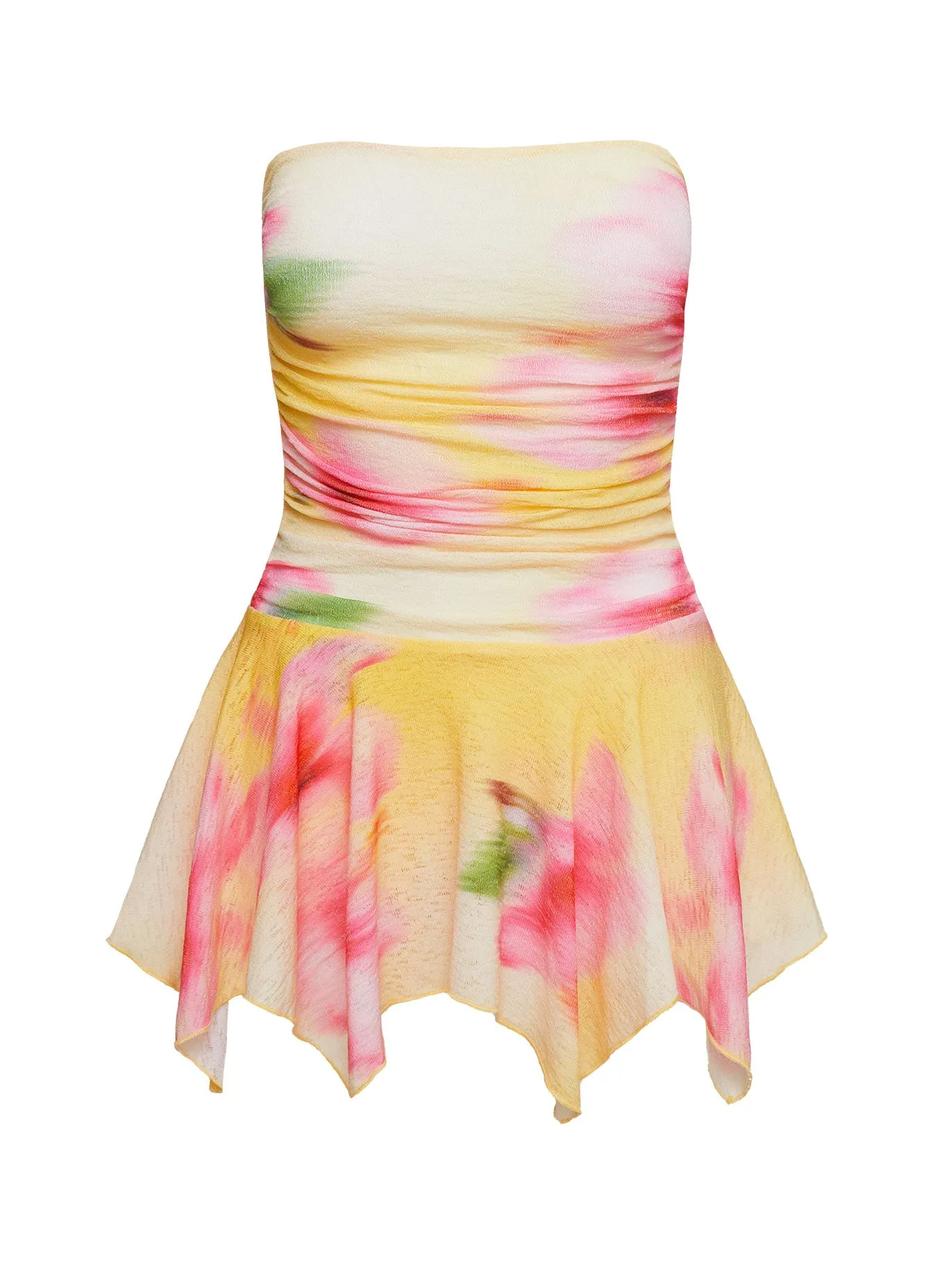 Minxie Strapless Playsuit Yellow / Pink sold by Princess Polly product image thumbnail 5