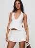 Lasie Broderie Halter Set White sold by Princess Polly