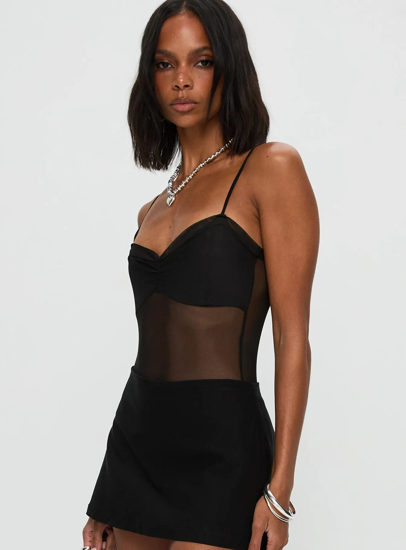 In The Club Bodysuit Black sold by Princess Polly product image thumbnail 3