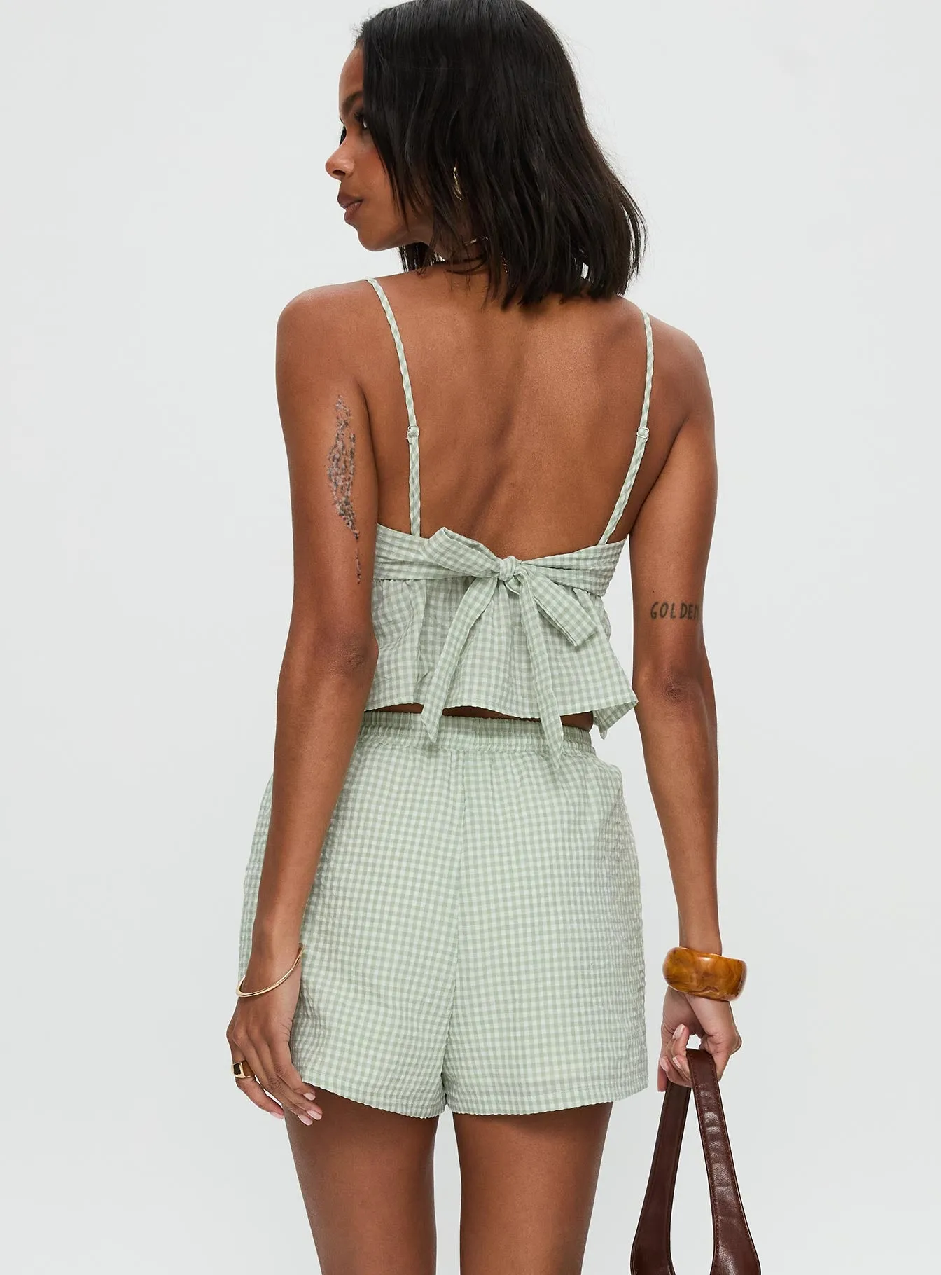 Lille Set Green Gingham sold by Princess Polly product image thumbnail 4