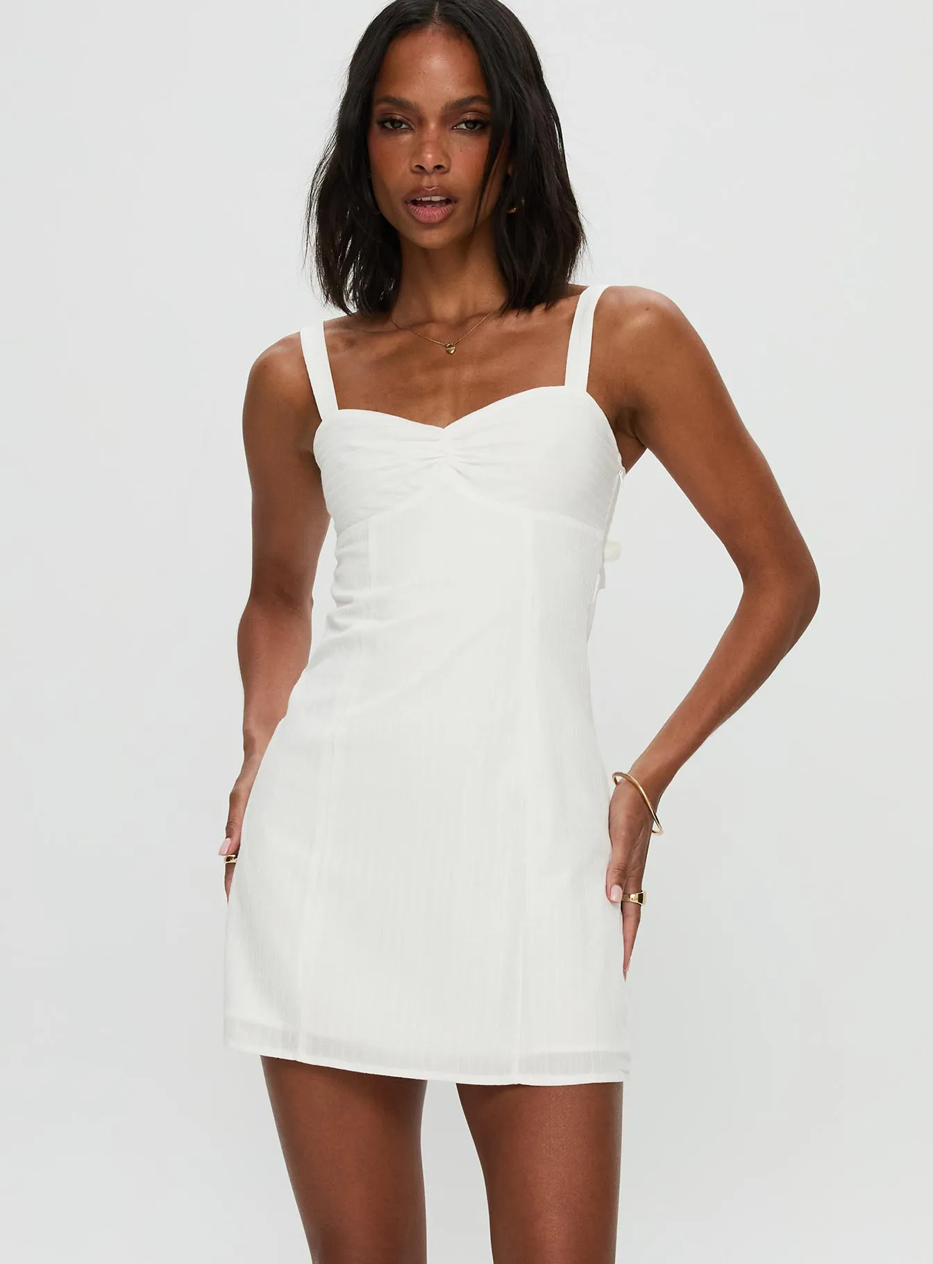 Summer Isles Mini Dress White sold by Princess Polly product image thumbnail 2