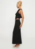 Aristocrat One Shoulder Mesh Set Black sold by Princess Polly