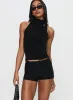 Minette Micro Shorts Black Pinstripe sold by Princess Polly