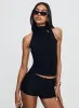 Minette Micro Shorts Black Pinstripe sold by Princess Polly