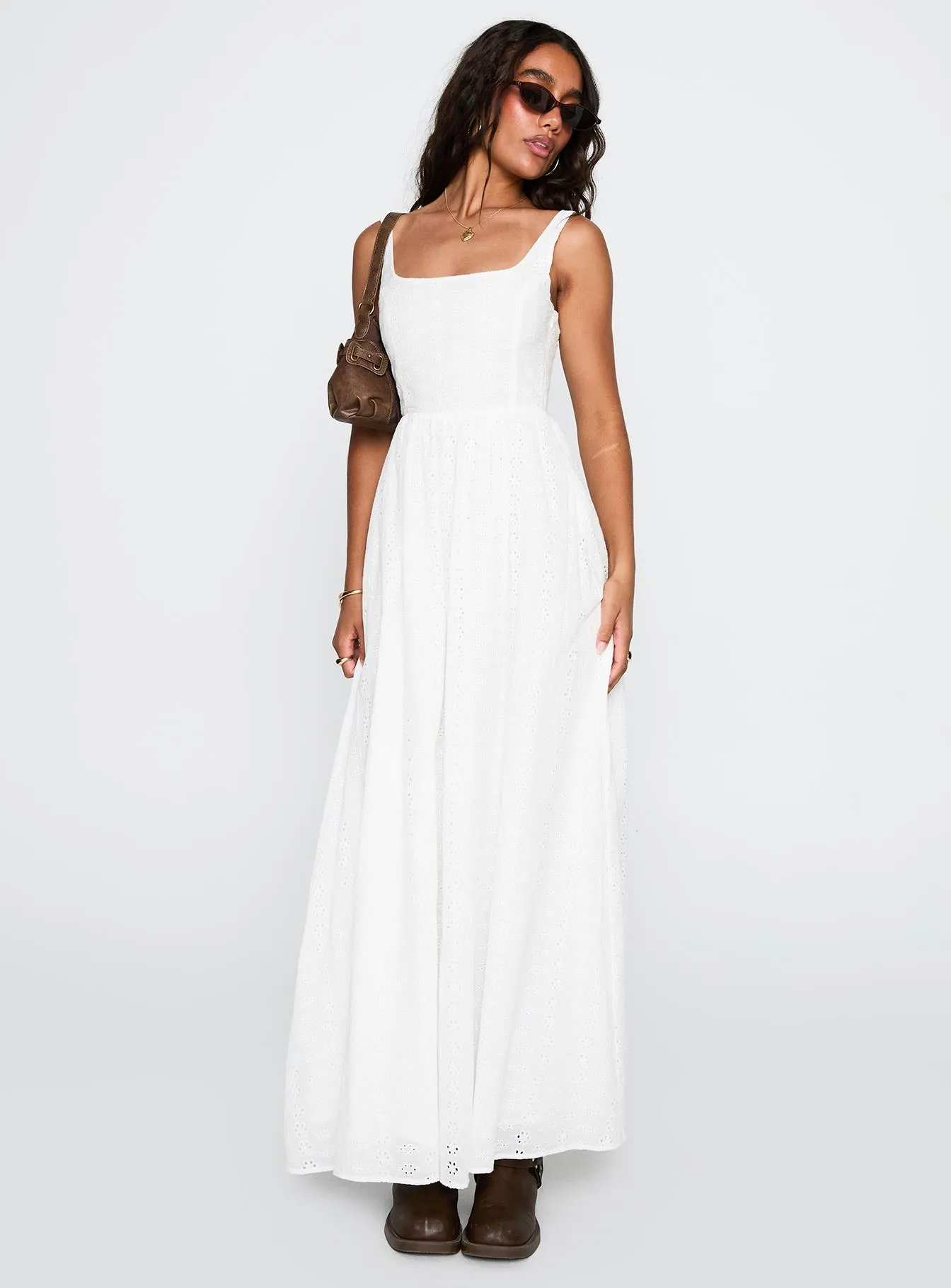 Cartmel Broderie Maxi Dress White sold by Princess Polly product image thumbnail 2