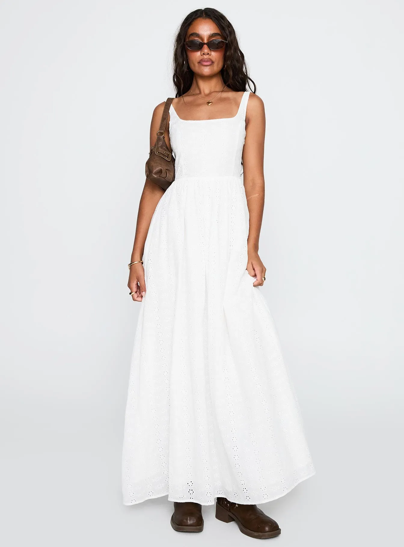 Cartmel Broderie Maxi Dress White sold by Princess Polly product image thumbnail 3