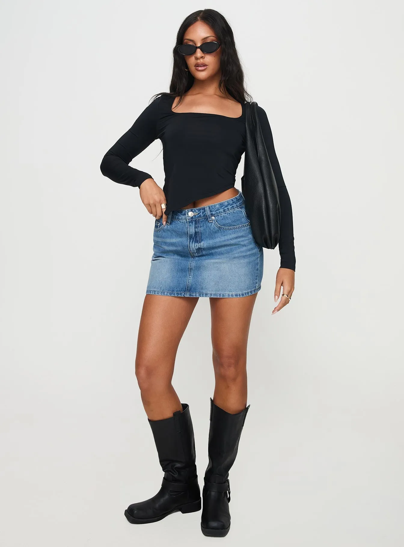 Inca Long Sleeve Top Black sold by Princess Polly product image thumbnail 2