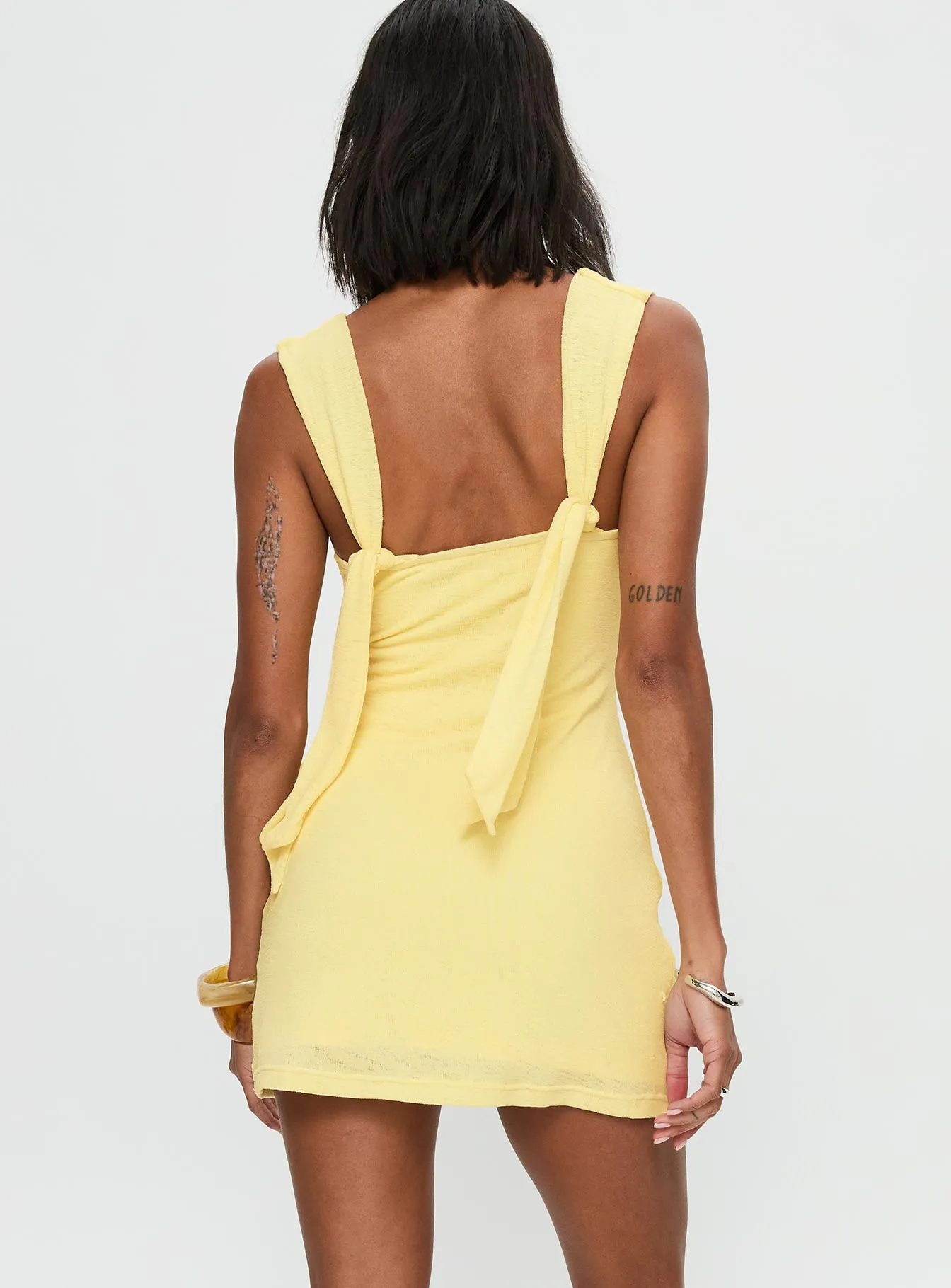 Steward Mini Dress Lemon sold by Princess Polly product image thumbnail 5