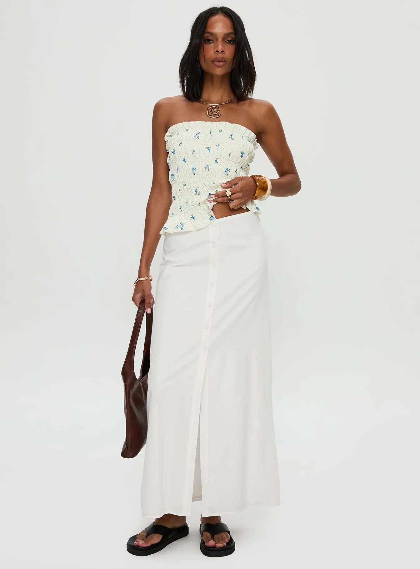 Jasmira Maxi Skirt White sold by Princess Polly product image thumbnail 2