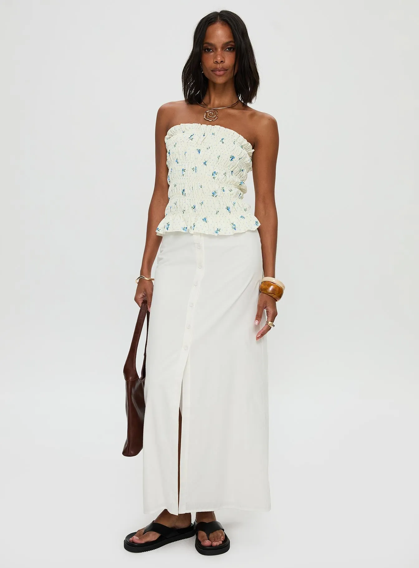 Jasmira Maxi Skirt White sold by Princess Polly product image thumbnail 3