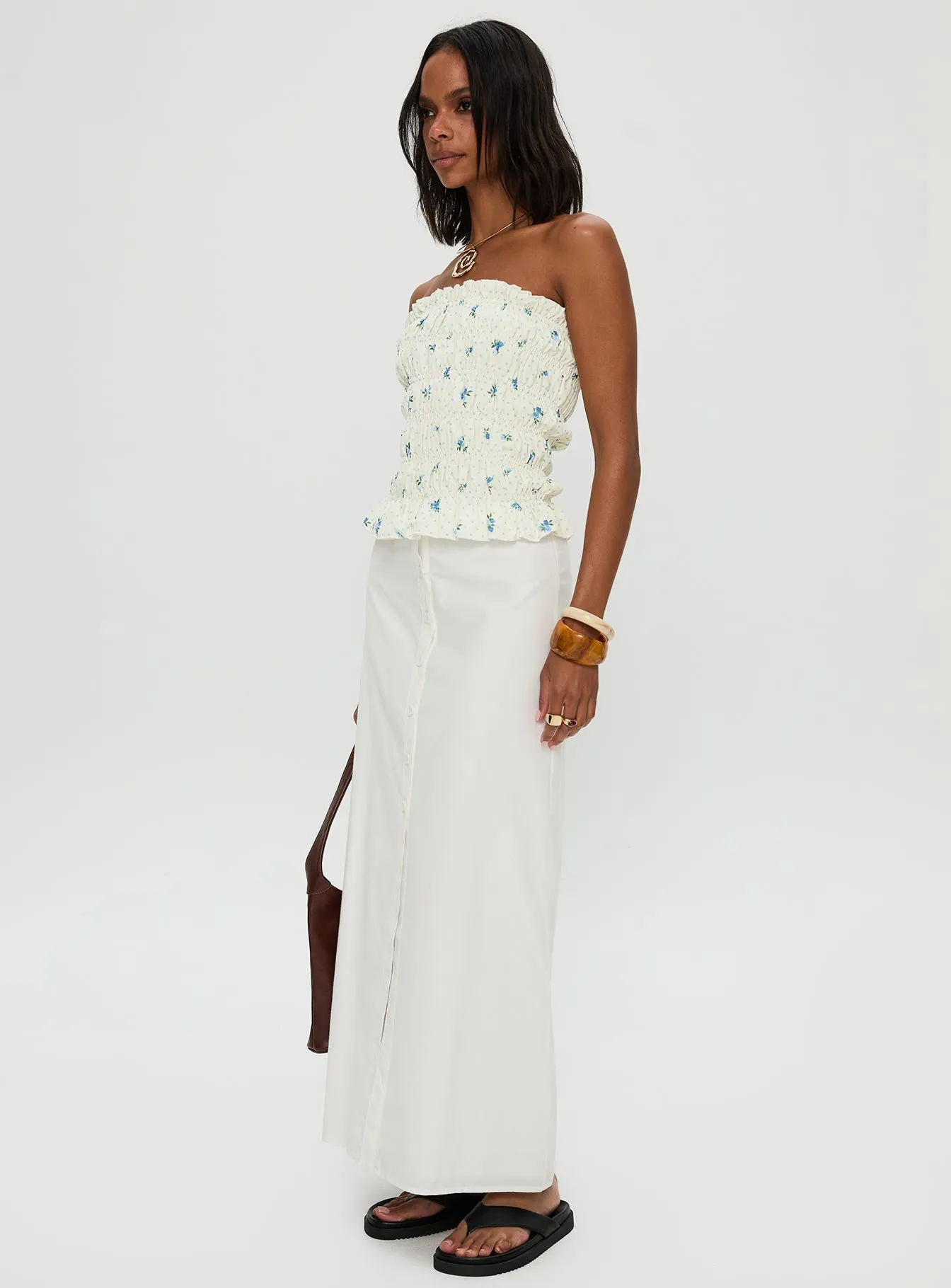 Jasmira Maxi Skirt White sold by Princess Polly product image thumbnail 4
