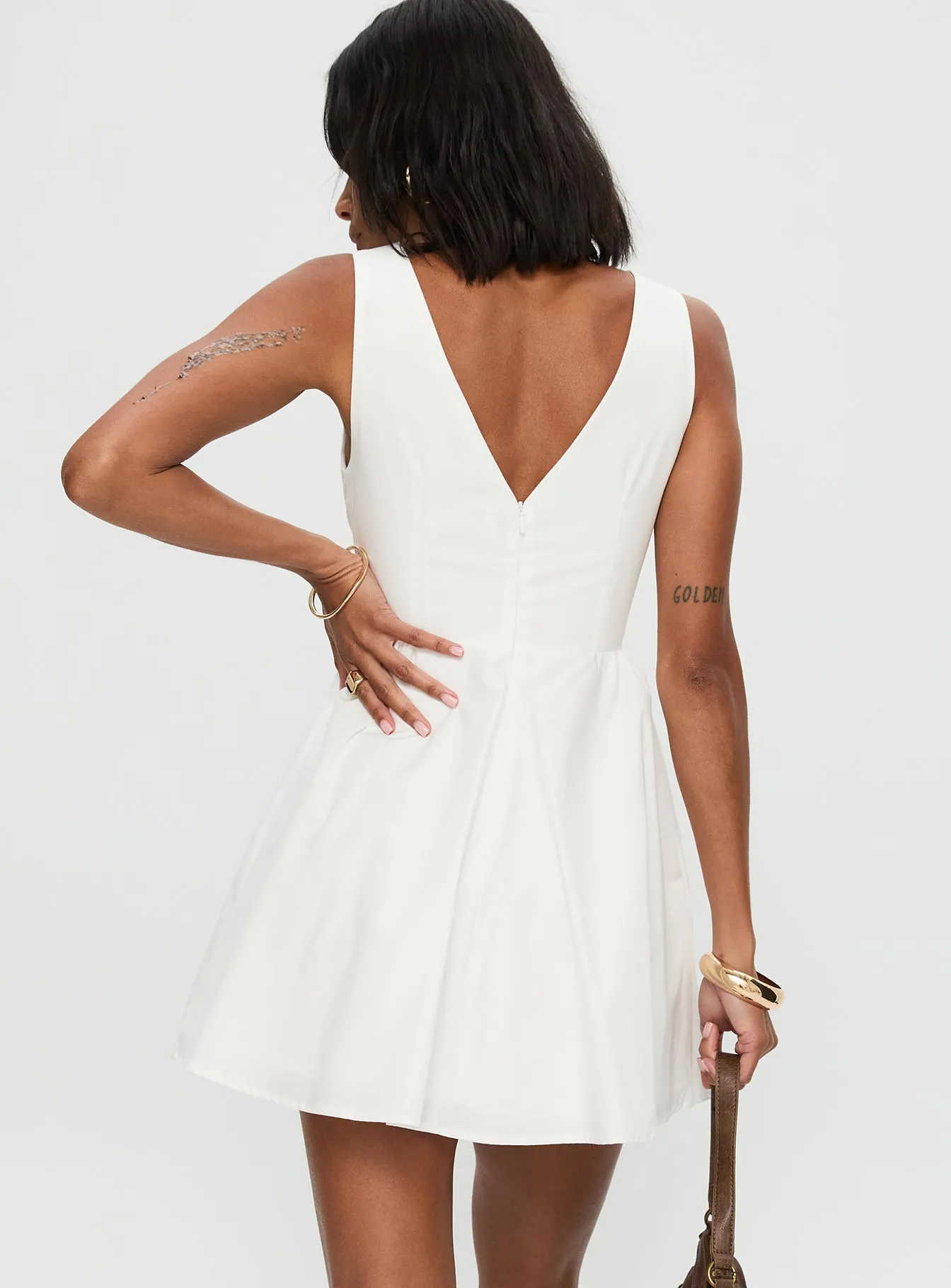Maryvonne Mini Dress White sold by Princess Polly product image thumbnail 5