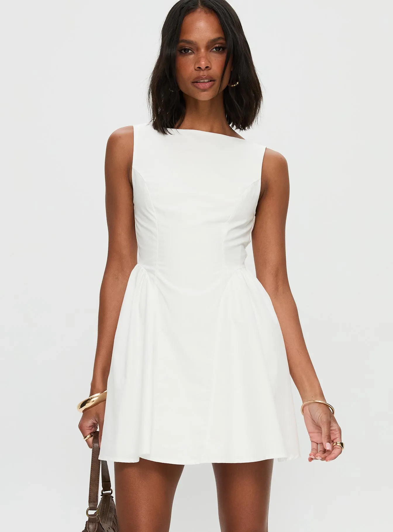Maryvonne Mini Dress White sold by Princess Polly product image thumbnail 2
