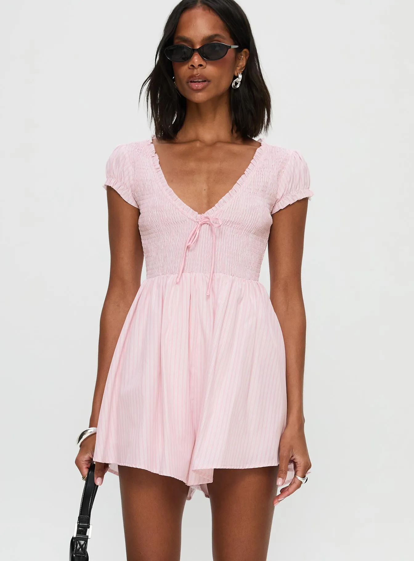 Wescott Stripe Playsuit Pink / White sold by Princess Polly product image thumbnail 2
