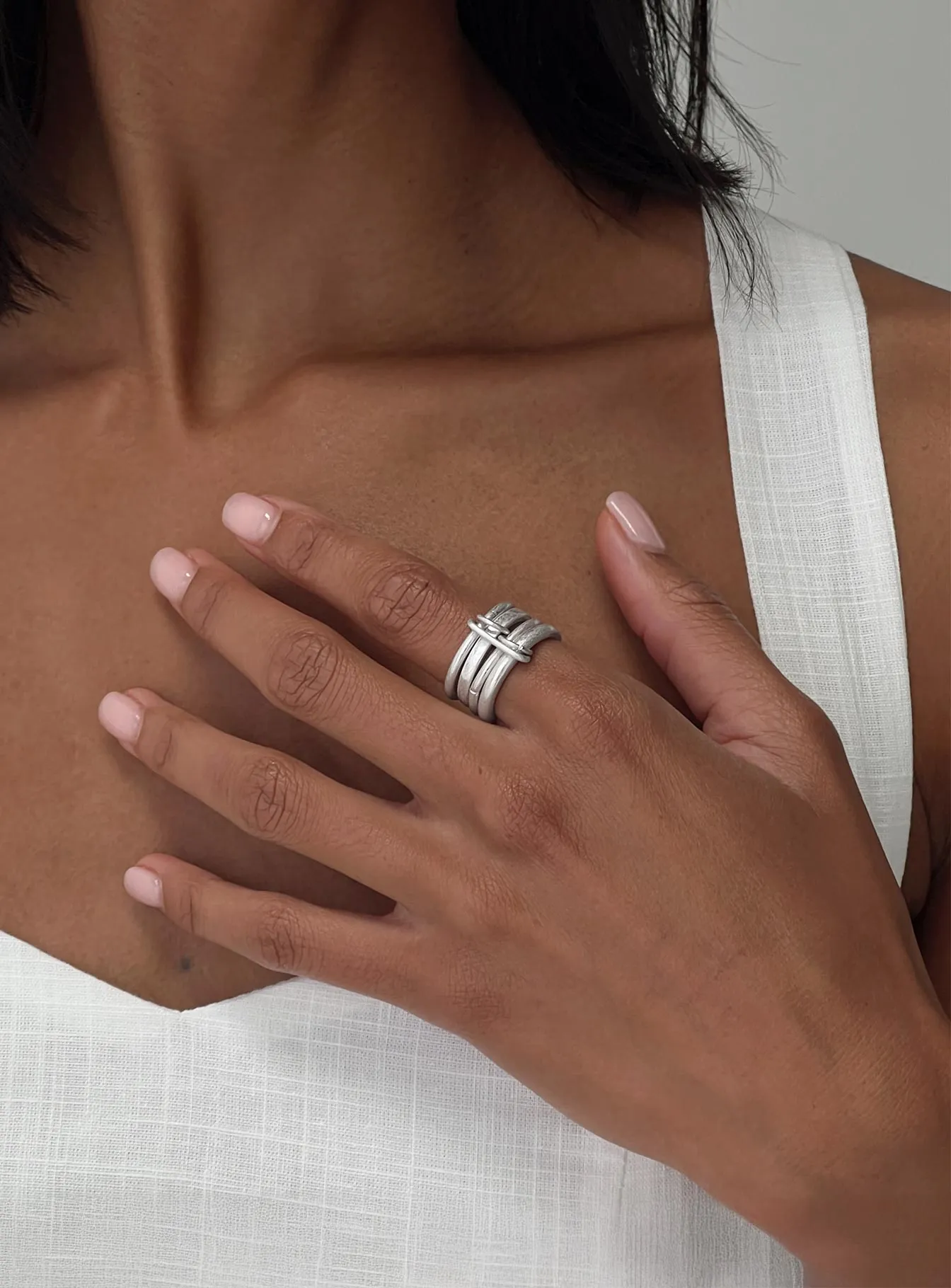 Poesia Ring Silver sold by Princess Polly