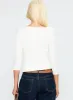 Desirae 3/4 Sleeve Top White sold by Princess Polly