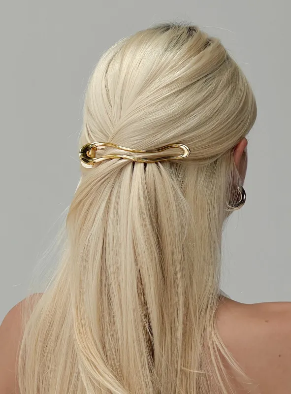 In The World Hair Clip Gold sold by Princess Polly