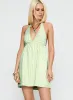Estefani Halter Mini Dress Green Stripe sold by Princess Polly