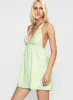 Estefani Halter Mini Dress Green Stripe sold by Princess Polly