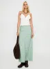 Macadamia Maxi Skirt Green / White sold by Princess Polly