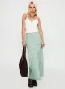 Macadamia Maxi Skirt Green / White sold by Princess Polly
