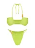 Seashore Ruched Bikini Bottoms Green sold by Princess Polly