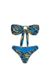 Calbira Strapless Bikini Top Blue Zebra sold by Princess Polly