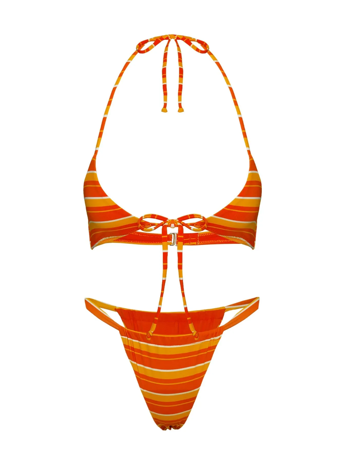 Another Sunny Day Bikini Top Orange Stripe sold by Princess Polly product image thumbnail 5