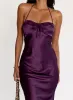 Fireproof Halter Maxi Dress Plum sold by Princess Polly