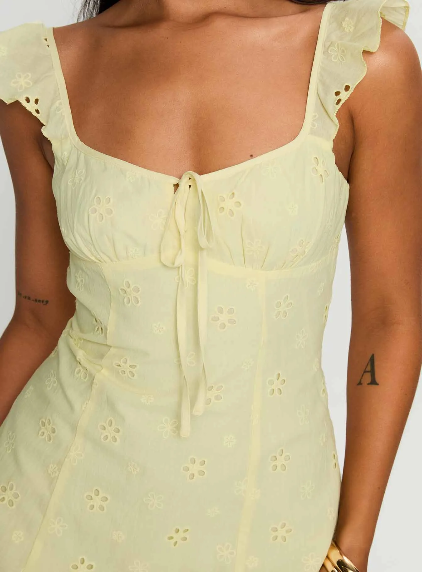 Sunbather Mini Dress Yellow sold by Princess Polly product image thumbnail 5