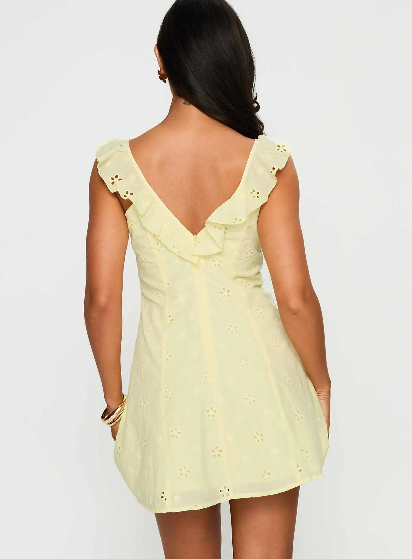 Sunbather Mini Dress Yellow sold by Princess Polly product image thumbnail 4