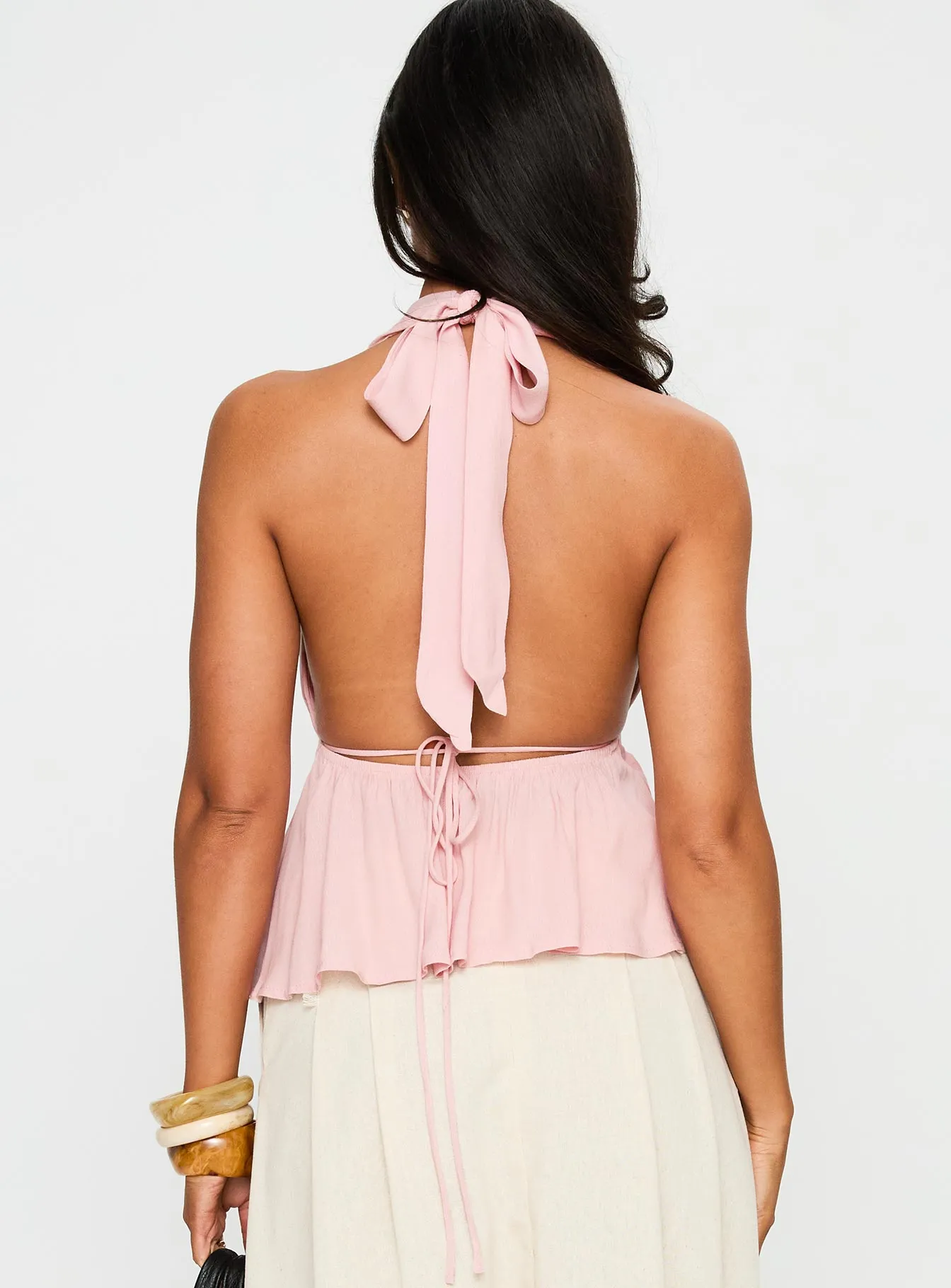 Saddler Halter Top Pink sold by Princess Polly product image thumbnail 4