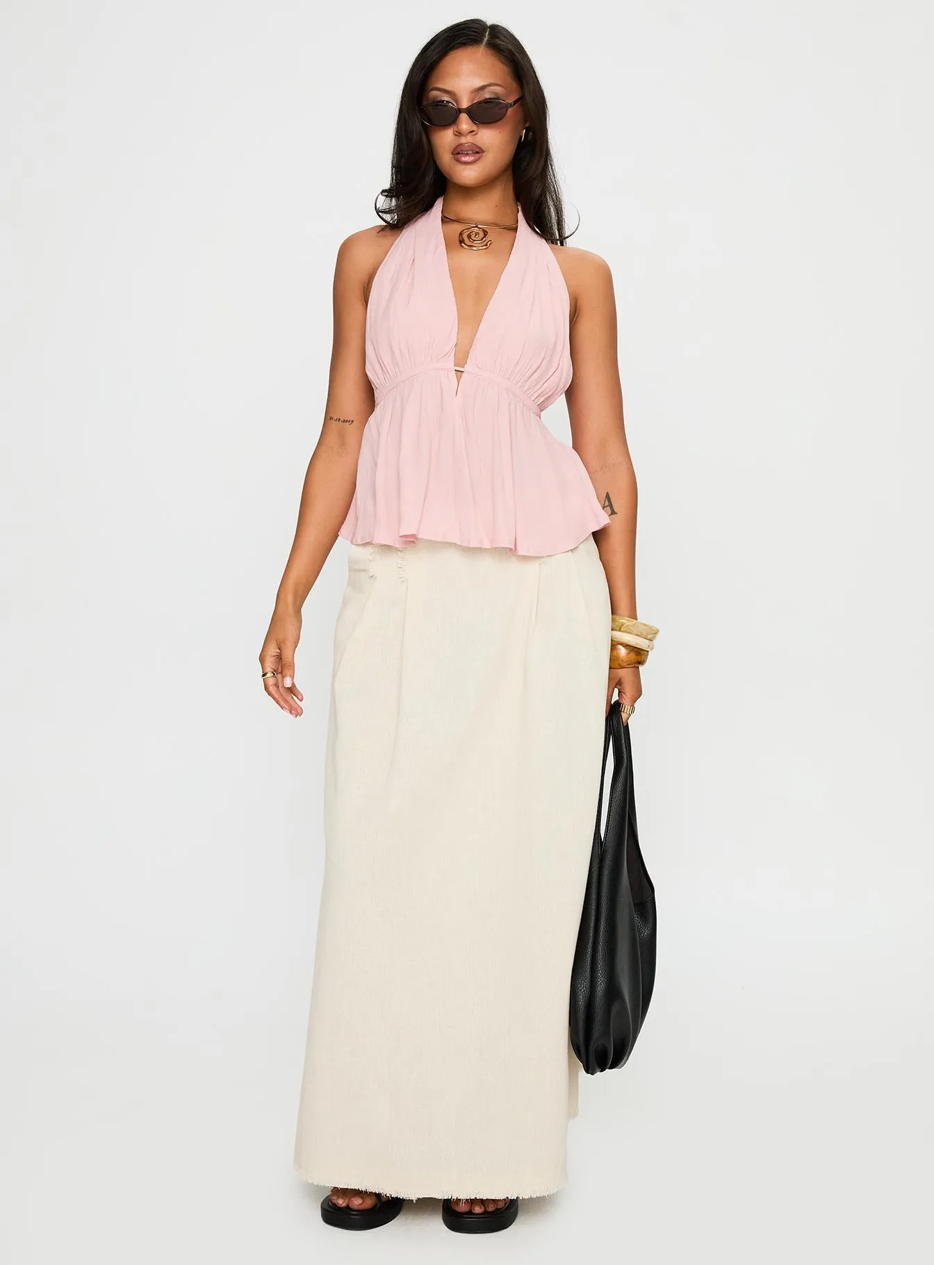 Saddler Halter Top Pink sold by Princess Polly product image thumbnail 2