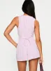 Yumiko Romper Pink Check sold by Princess Polly